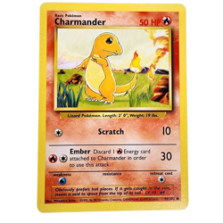 Pokemon TCG Charmander 46/102 Regular Unlimited Common Card Pokemon Base Set . - Image 1