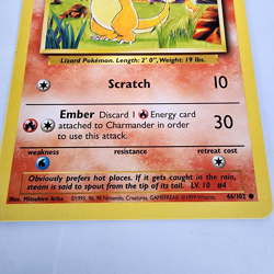 Pokemon TCG Charmander 46/102 Regular Unlimited Common Card Pokemon Base Set . - Image 2