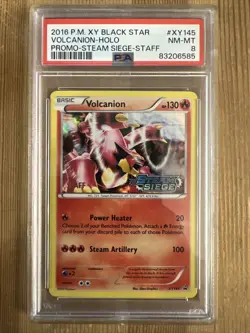 Volcanion - XY145 - Pokemon Pre-Release Promo XY Ultra Rare Card STAFF PSA 8 - Image 1