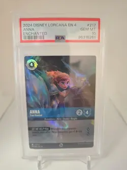Disney Lorcana Ursula's Return Anna True Hearted Enchanted Card 217/204 PSA 10 - Image 1