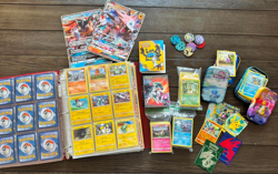Nintendo Pokemon TCG Mixed Card Lot Binder Tins Coins Greninja Charizard Pikachu - Image 1