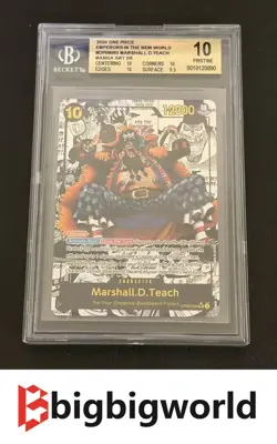One Piece Card Game Marshall D Teach Manga Art Rare OP09-093 BGS10 - Image 1