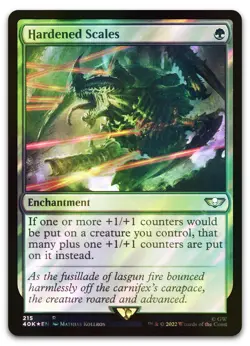 Hardened Scales (Surge Foil) #215 (NM) Warhammer 40,000 40K Magic MTG - Image 1