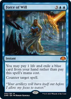 NON-FOIL Force of Will #050/261 - Dominaria Remastered (DMR) - Image 1