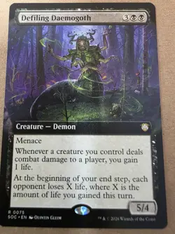 Defiling Daemogoth - (Extended Art) Commander: Secrets of Strixhaven Regular Mtg - Image 1