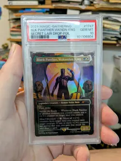 MTG MARVEL FOIL Black Panther, Wakandan King PSA GRADE 10 - Image 1