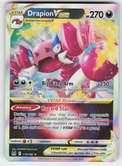 Drapion VSTAR 119/196 Holo VSTAR Rare Lost Origin Pokemon Near Mint - Image 1