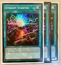 Yugioh! 3x Spright Starter RA05-EN068 Super Rare 1st Ed NM - Image 1