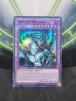 Yugioh Amulet Dragon DLCS-EN005 Purple Ultra Rare 1st Edition NM - Image 1