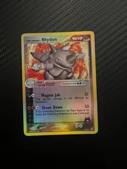 Pokemon Card - Team Magma's Rhydon Team Magma vs Team Aqua 11/95 Holo Rare - Image 1