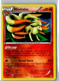 Pokemon Card - Ninetales 19/124 - Holo Rare Reverse Holo - Dragons Exalted - Image 1