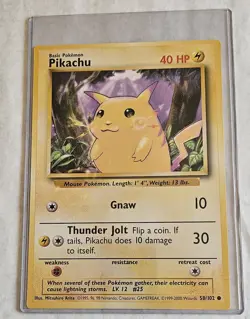 Pokemon Jumbo Card Pikachu 58/102 English Promo Card - Image 1