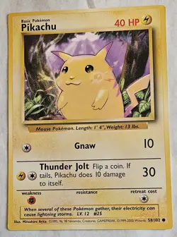 Pokemon Jumbo Card Pikachu 58/102 English Promo Card - Image 2