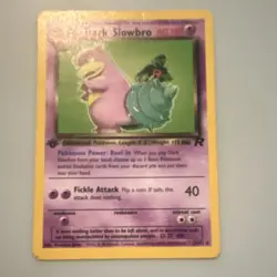 Pokemon Dark Slowbro Team Rocket 29/82 60 HP Rare Regular Stage 1 Card - Image 2
