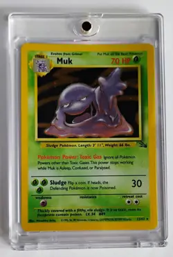 Muk 1st Edition Holo Rare Fossil 13/62 WOTC Vintage Pokemon NM - Image 1