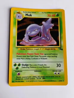 Muk 1st Edition Holo Rare Fossil 13/62 WOTC Vintage Pokemon NM - Image 3