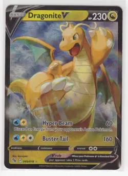 Pokemon TCG - Dragonite V - Pokemon Go - 049/078 Full Art Holo Ultra Rare - Image 1