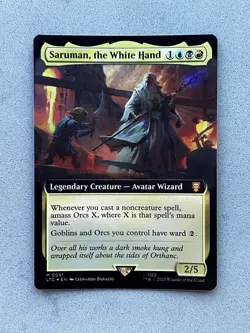 Saruman, the White Hand #91 FOIL Borderless MTG LTC Rings Middle-earth Commander - Image 1