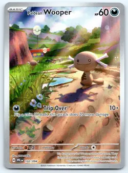 Paldean Wooper 102/094 Illustration Rare Phantasmal Flames Pokemon Holo 2025 NM - Image 1