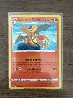 Pokemon TCG Special Delivery Charizard SWSH075 Holo Black Star Nm/nm- - Image 1