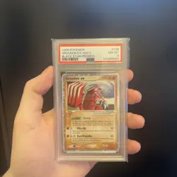Pokemon TCG Groudon EX 038 Black Star Promo psa 8 swirl - Image 1