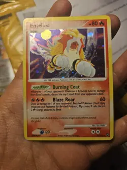 Pokemon- Entei 4/132 Holo Rare Diamond & Pearl Secret Wonders Holo Bleed Played - Image 2