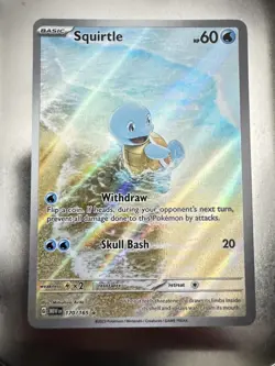 Pokemon Squirtle Holo Full Sir 170/165 Sv: Scarlet & Violet 151 NM EXCELLENT - Image 1