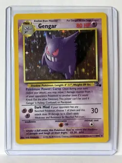 Gengar 18/100 Fossil Unlimited Holofoil Pokemon TCG - LP/NM - Image 1