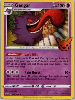 Gengar 057/198 - Pokemon TCG Trick or Trade BOOster Bundle - Holo - Promo - NM - Image 1