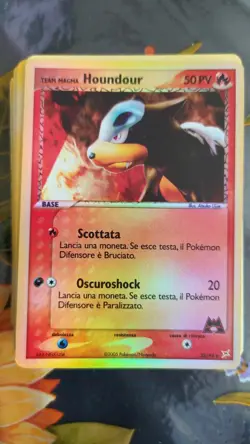 Team Magma Houndour Holo Reverse 35/95 Magma vs Idro Pokemon TCG ITA - Image 1