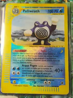 Poliwrath Rev Holo 24/165 Expedition Pokemon TCG - Image 1