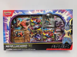NEW Pokemon TCG Mega Lucario ex Premium Figure Collection Box Factory Sealed - Image 1