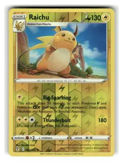 Raichu 050/203 Holo Rare Evolving Skies Pokemon Reverse Holo Near Mint - Image 1