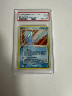 2006 POKEMON EX DRAGON FRONTIERS GOLD STAR #101 MEW-HOLO PSA 2 - Image 2
