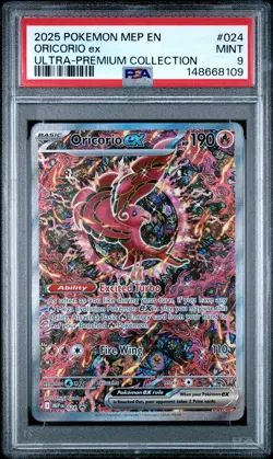 2025 POKEMON MEP EN-ME BLACK STAR PROMO #024 ORICORIO EX PSA 9 - Image 1