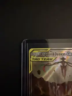 Pokemon TCG Espeon & Deoxys GX SM240 Black Star Promo Full Art Holo - Image 3