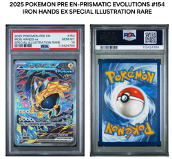 PSA 10 POKEMON PRISMATIC EVOLUTIONS #154 IRON HANDS ex SPECIAL ILLUSTRATION - Image 1