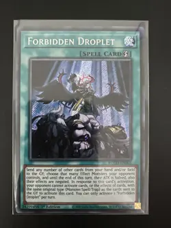 Yugioh Forbidden Droplet ROTD-EN065 Secret Rare 1st Ed NM - Image 1