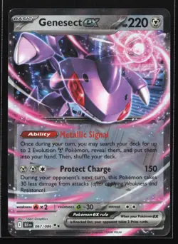 Pokemon Genesect ex 067/086 Black Bolt Double Rare Holo NM - Image 1