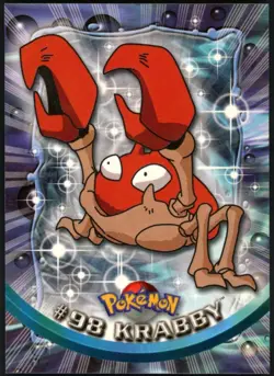2000 Pokemon TV Animation Series 2 #98 Krabby Blue Logo - Image 1