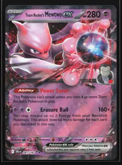 Pokemon Team Rocket's Mewtwo ex 081/182 Destined Rivals Double Rare Holo NM - Image 1