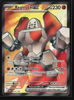 Pokemon Regirock ex 214/182 Destined Rivals Ultra Rare Holo NM - Image 1