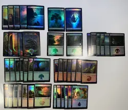 250 Full Art Basic Lands Foil & Non MTG Magic the Gathering MTG Lot - Image 1