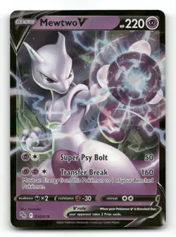 Mewtwo V 030/078 - Pokemon GO - Pokemon Card NM/M - Image 1