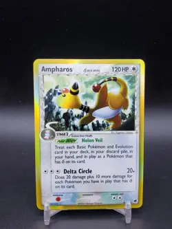 Ampharos 1/101 Delta Species Dragon Frontiers Holo Rare LP Pokemon Card - Image 1