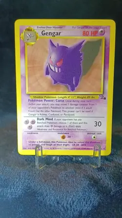 Pokemon TCG Gengar 20/62 Fossil Non-Holo Card Unlimited - Image 2
