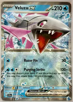 Pokemon Veluza EX 043/159 Double Rare Holo Journey Together English NM Card 2025 - Image 1