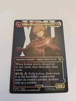 Final Fantasy MTG Card Joshua, Phoenix's Dominant Borderless 397 NM Rare - Image 1