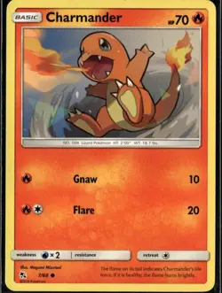 Charmander Common Hidden Fates 7/68 Fire Normal Pokemon Card - Image 1