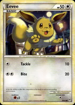Eevee Common Call of Legends 56/95 Colorless Pokemon Card - Image 1